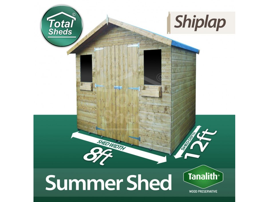 8ft X 12ft Summer Shed