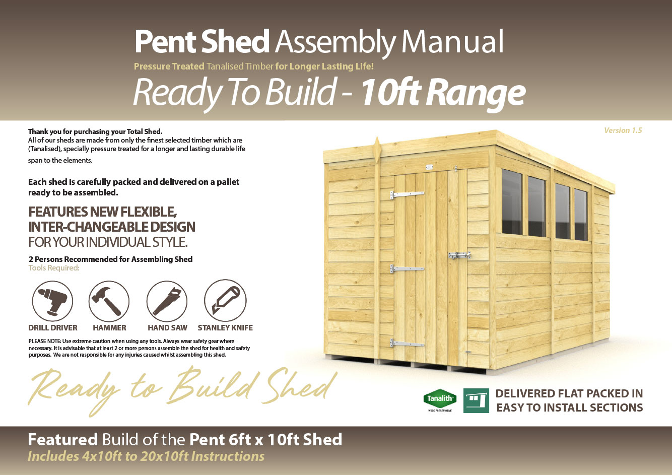 10ft Pent Shed Installation Guide