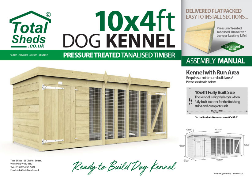 10ft x 4ft F&F Dog Kennel assembly guide