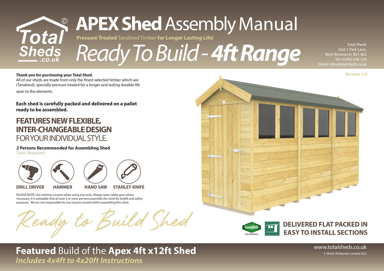 4ft Apex Shed Installation Guide