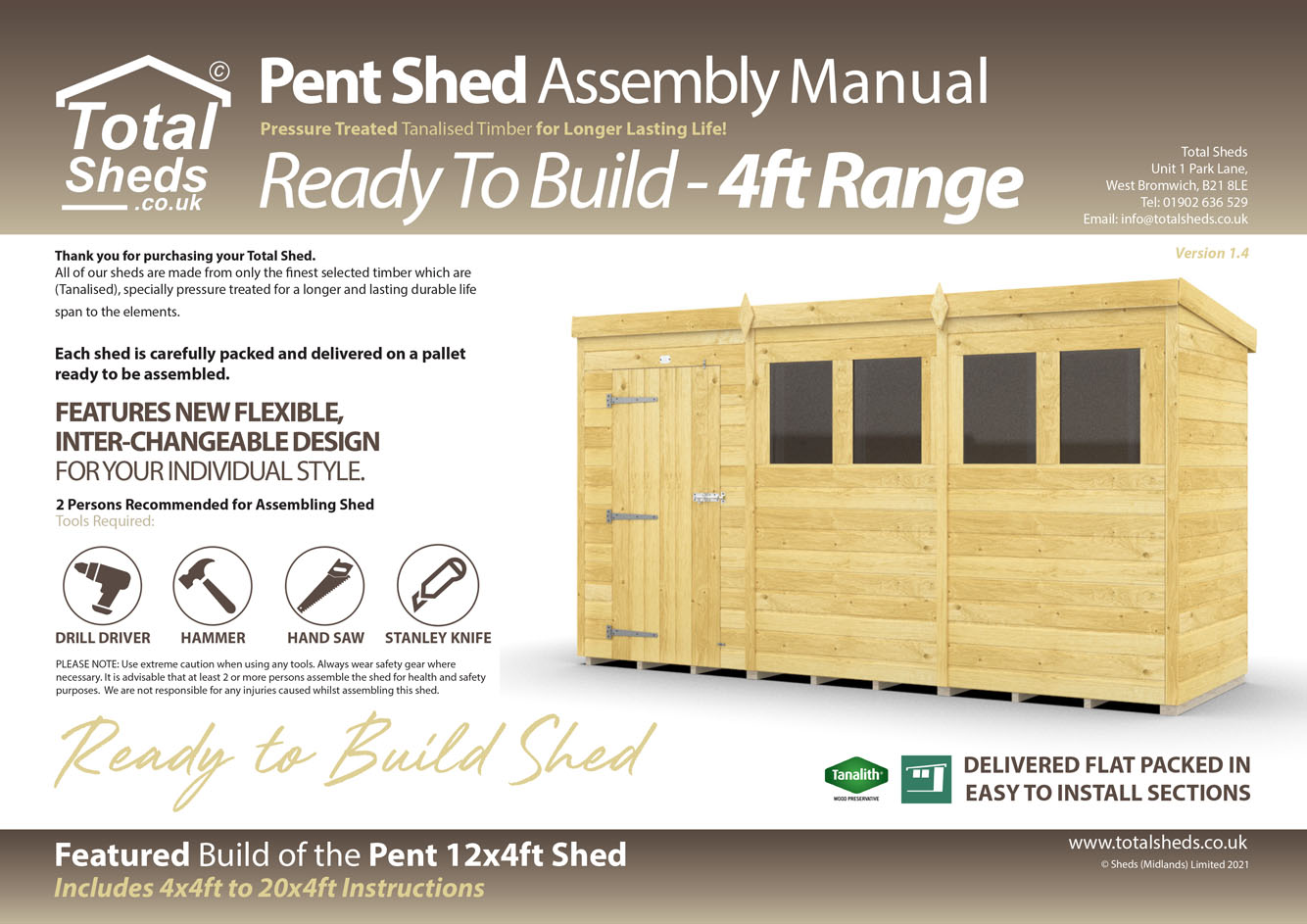 4ft Pent Shed Installation Guide