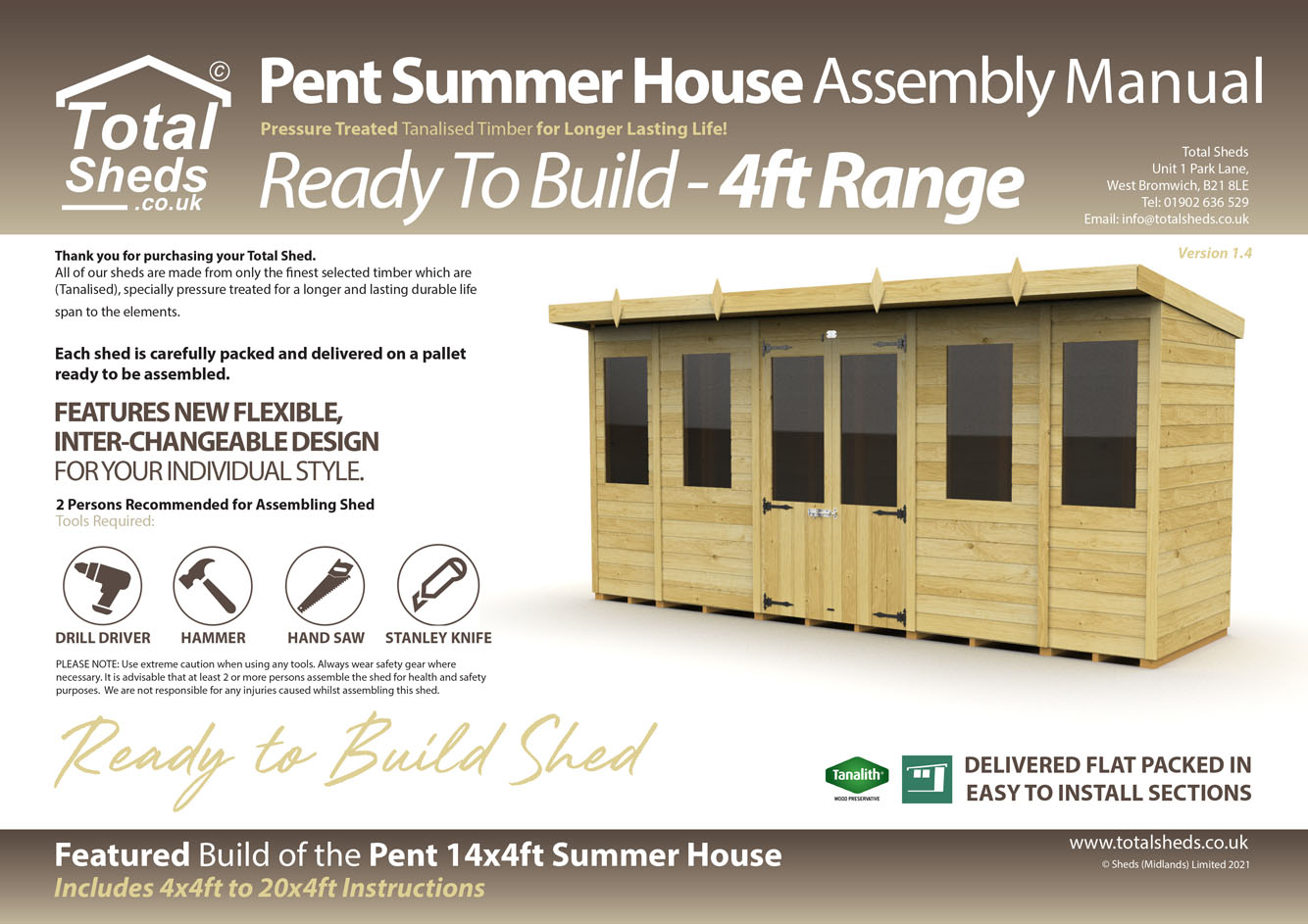 4ft Pent Summer House Installation Guide