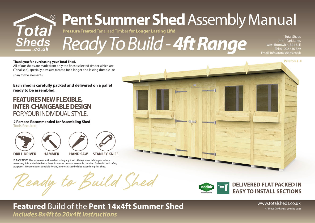 4ft Pent Summer Shed Installation Guide
