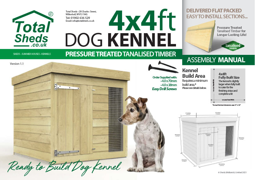 4ft x 4ft F&F Dog Kennel assembly guide