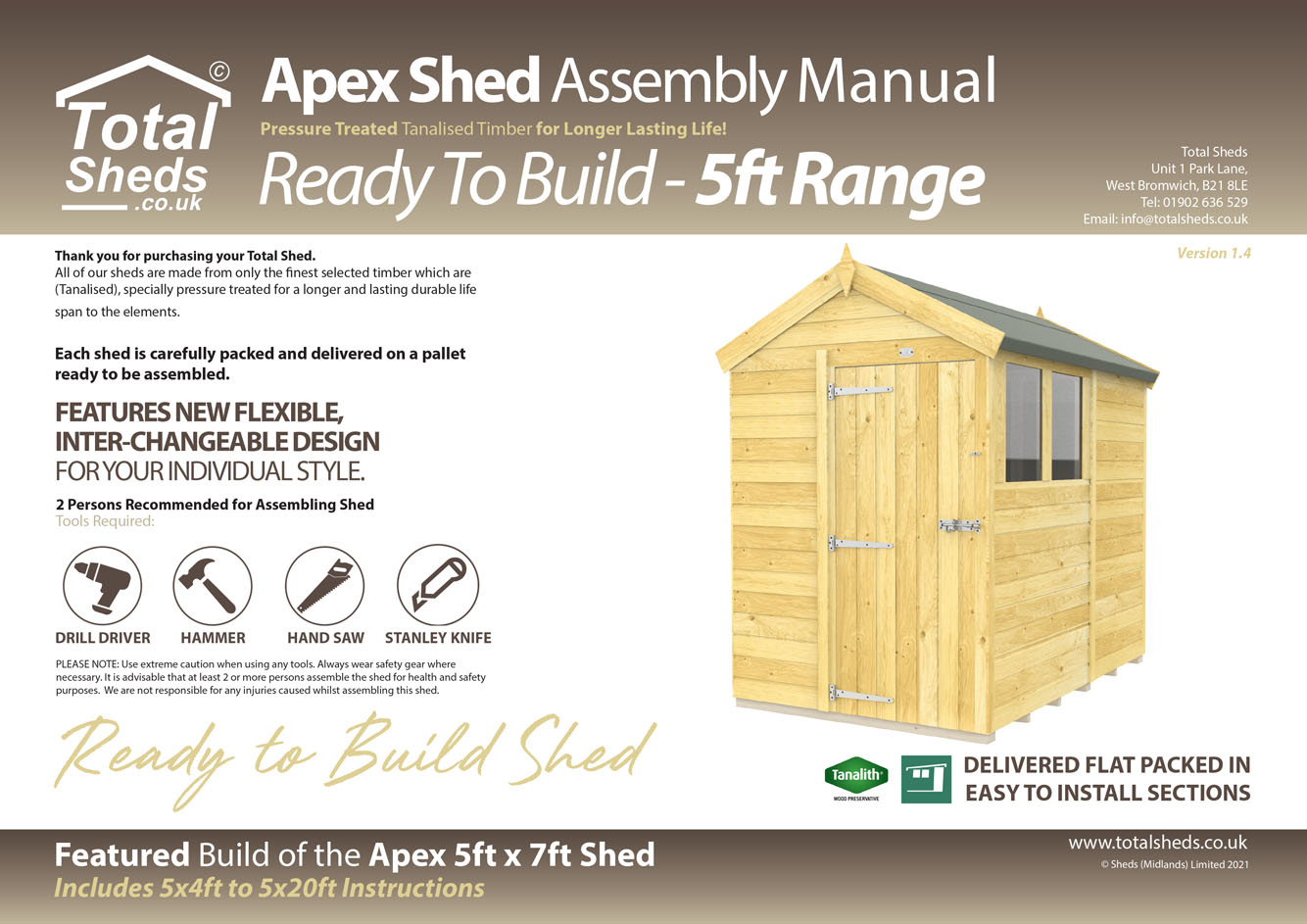 5ft Apex Shed Installation Guide