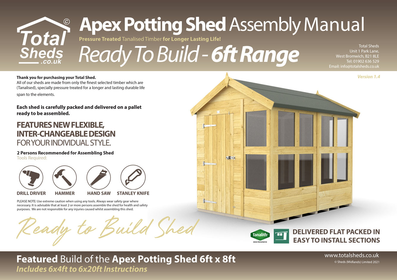 6ft Apex Potting Shed Installation Guide