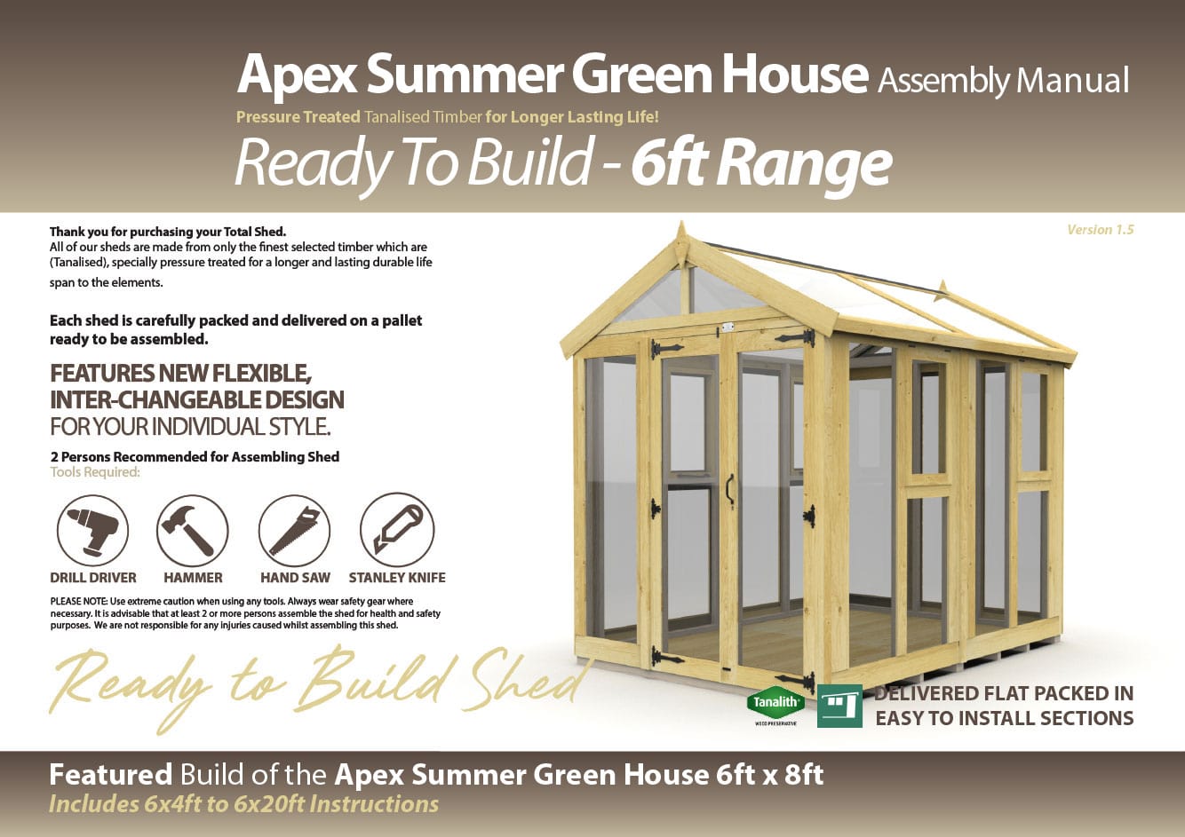 6ft Apex Summer Green House Installation Guide