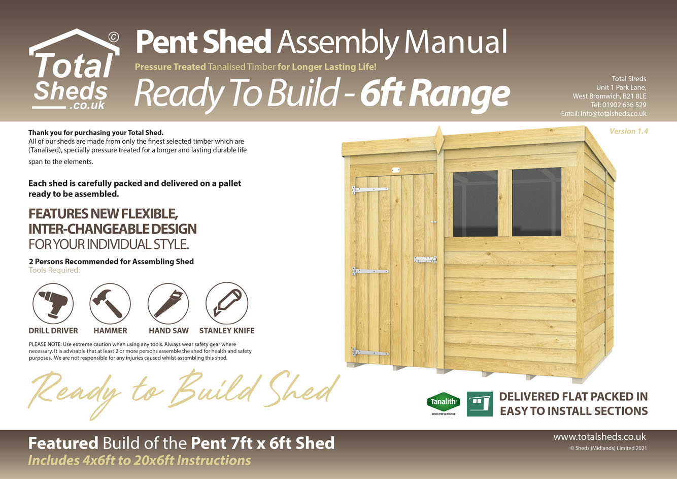 6ft Pent Shed Installation Guide