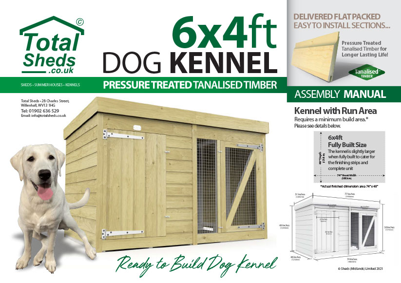 6ft x 4ft F&F Dog Kennel assembly guide