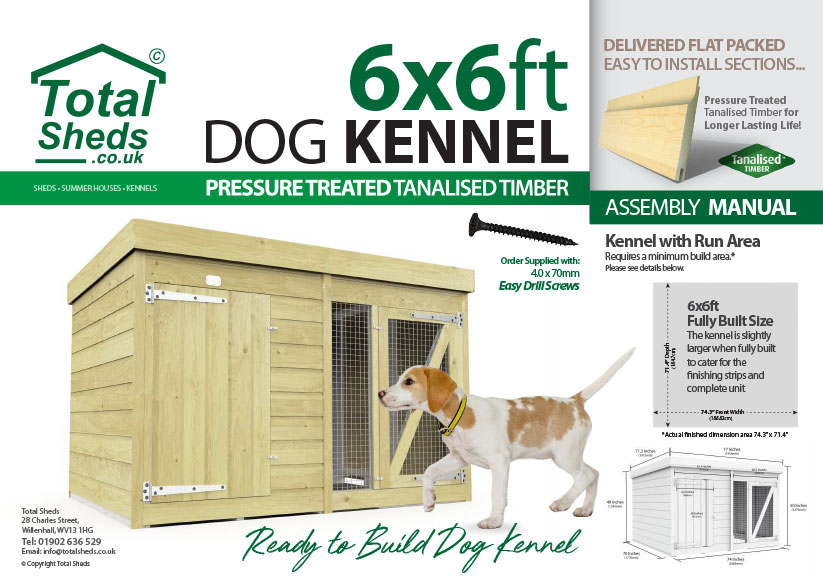 6ft x 6ft F&F Dog Kennel assembly guide