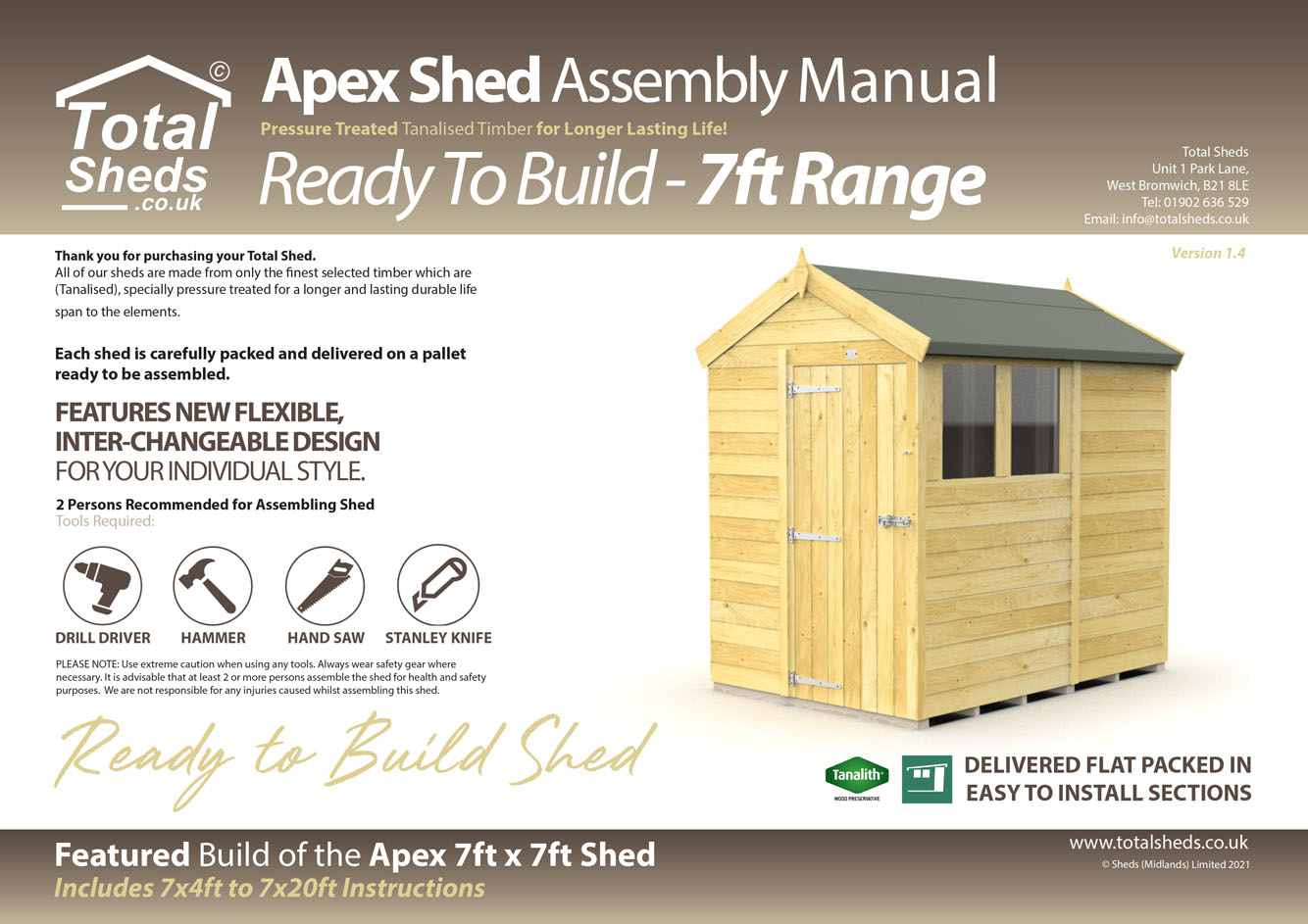 7ft Apex Shed Installation Guide