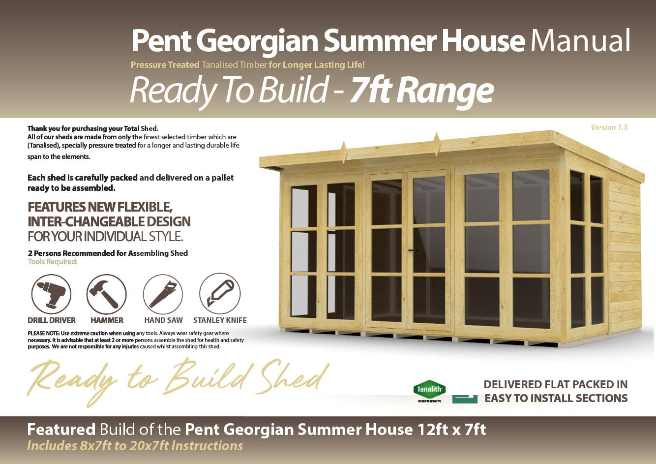 7ft Pent Georgian Summer House Installation Guide