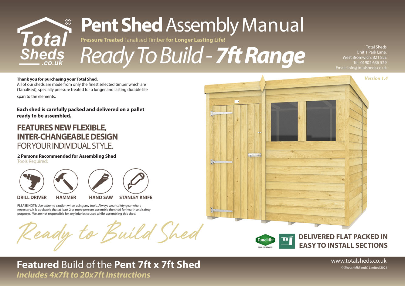 7ft Pent Shed Installation Guide