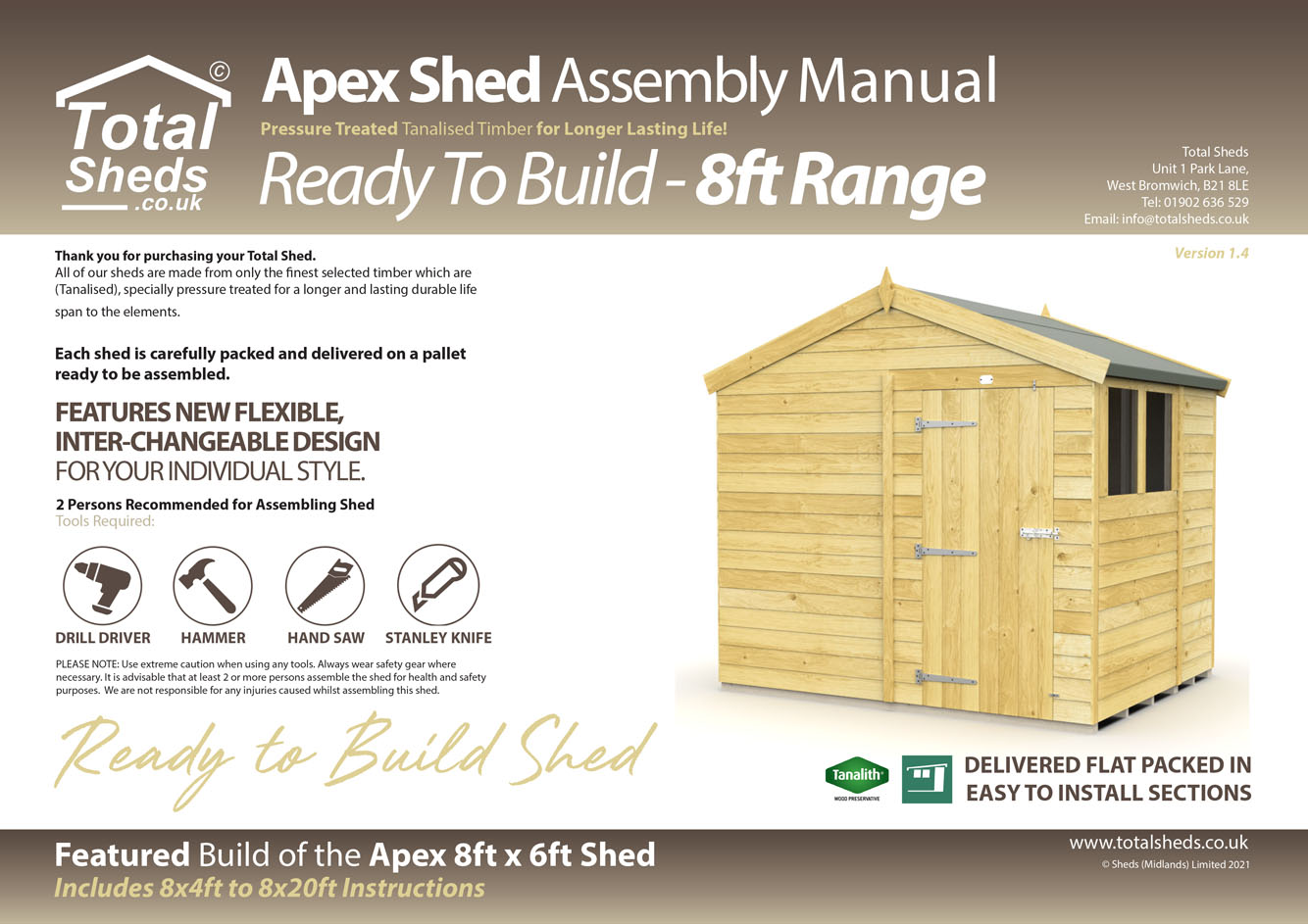 8ft Apex Shed Installation Guide