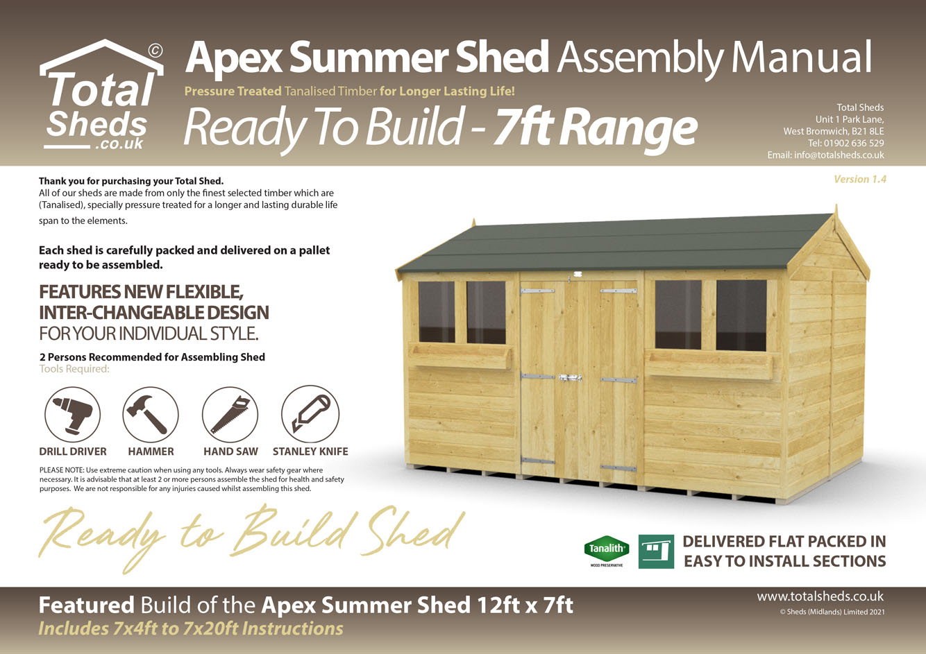 8ft Apex Summer Shed Installation Guide