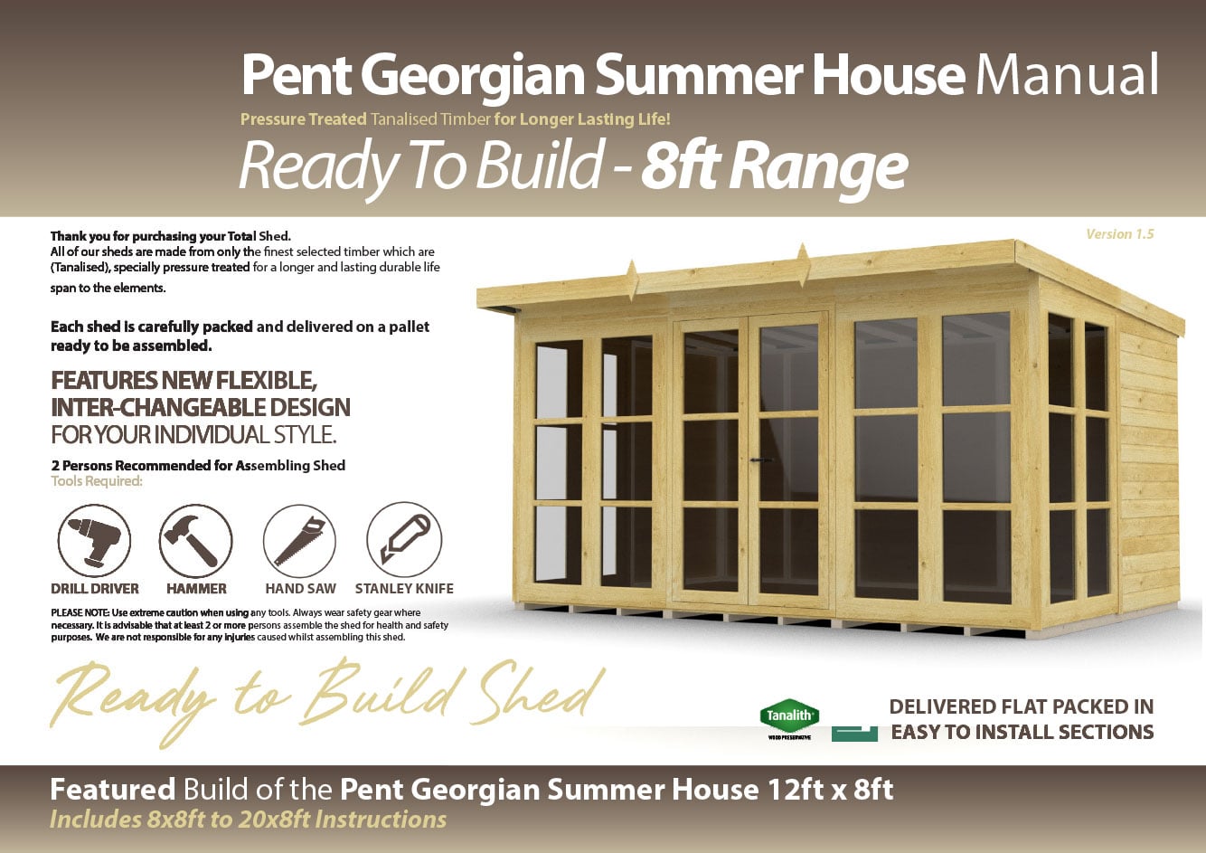 8ft Pent Georgian Summer House Installation Guide