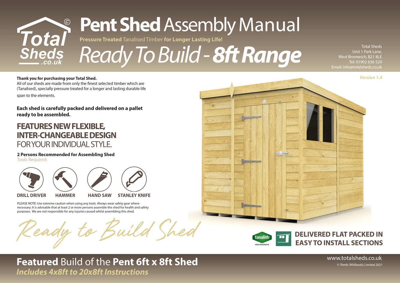8ft Pent Shed Installation Guide