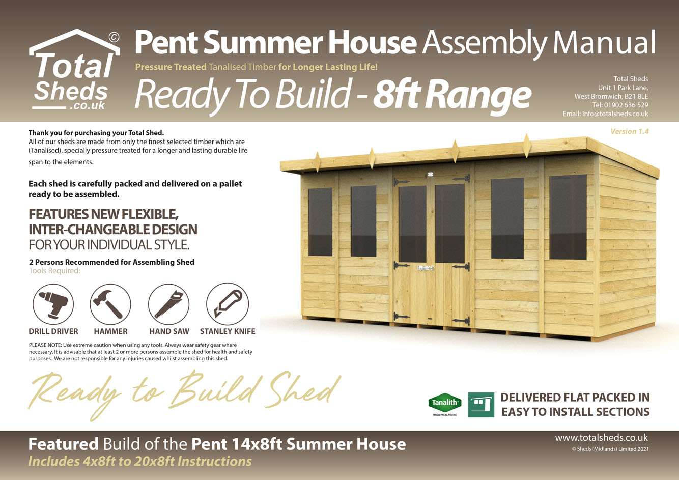 8ft Pent Summer House Installation Guide