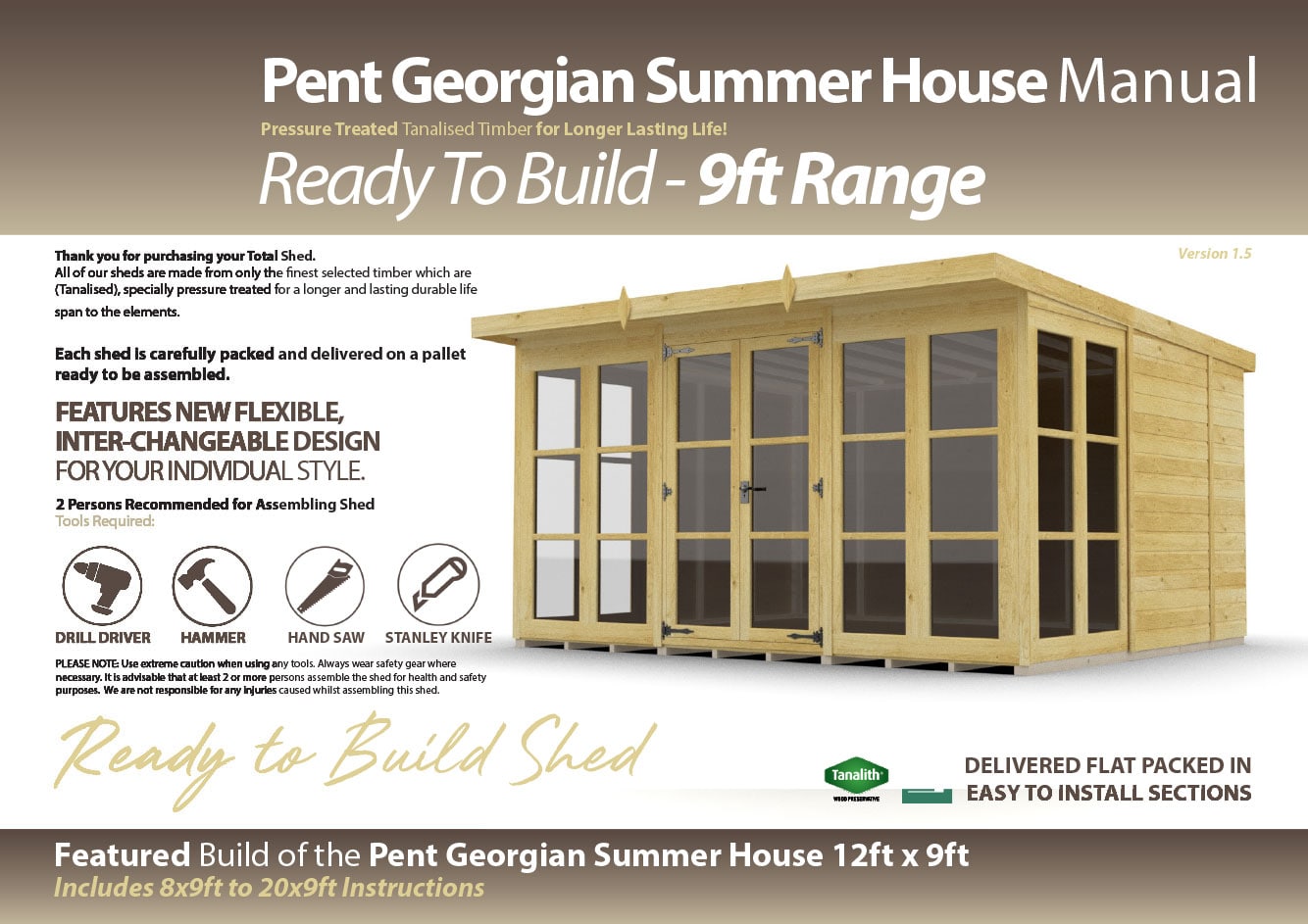 9ft Pent Georgian Summer House Installation Guide
