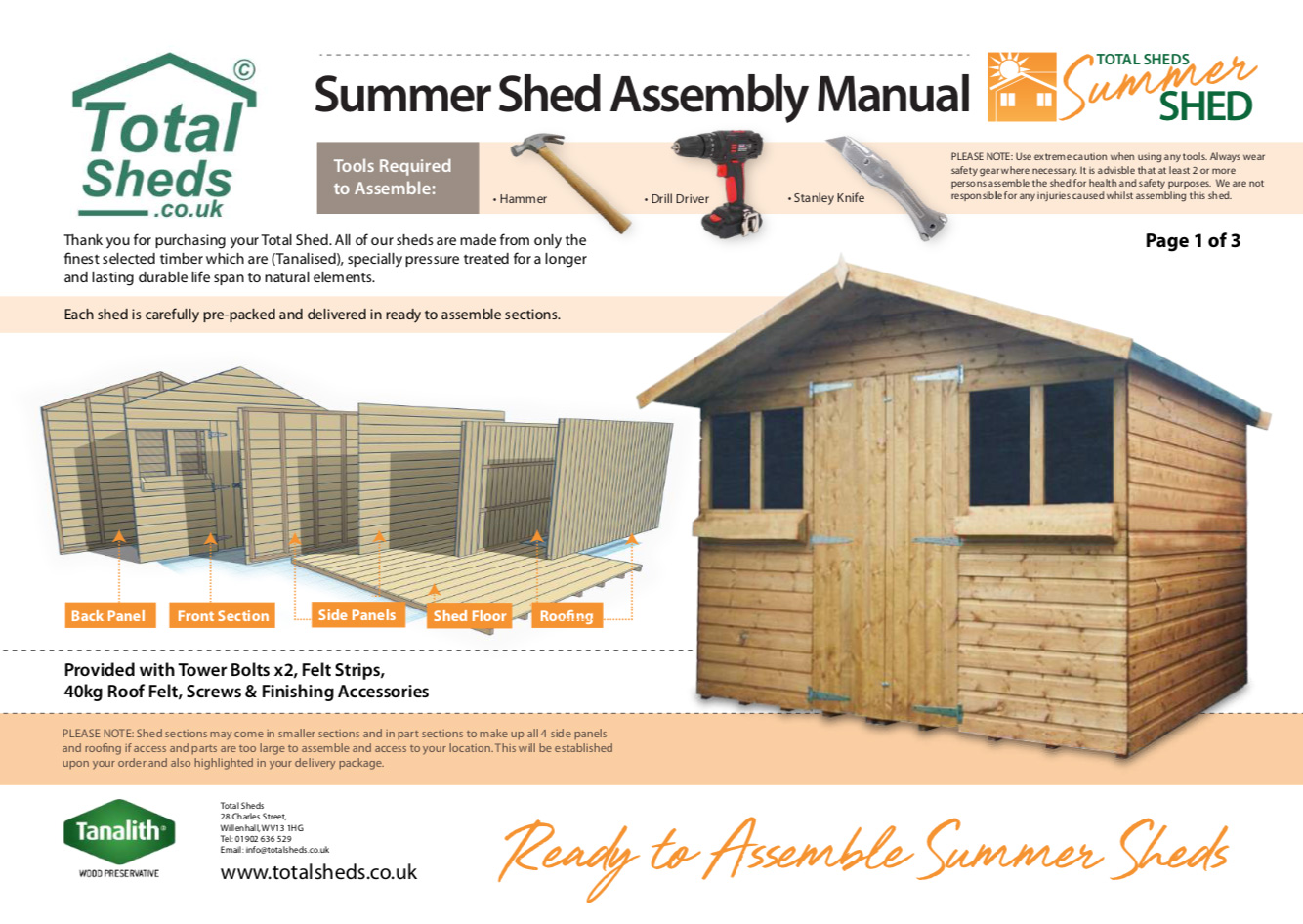 Summer Shed Installation Guide