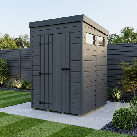 4x4 Composite Pent Security Shed