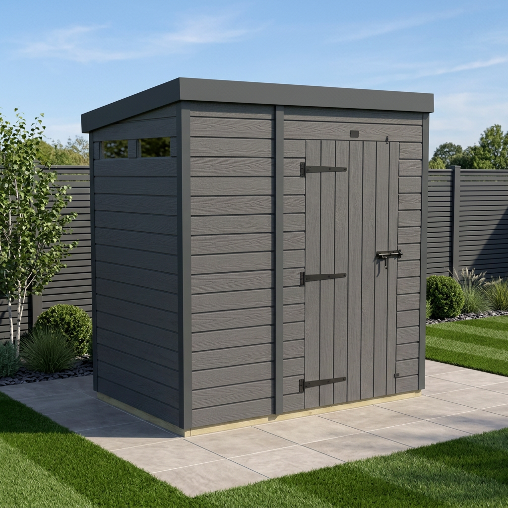 6x4 Composite Pent Security Shed