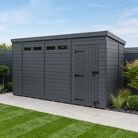 15x9 Composite Pent Security Shed