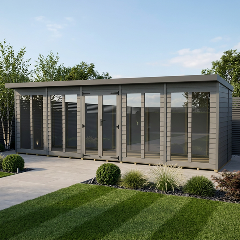 20x5 Composite Pent Full Height Summer House