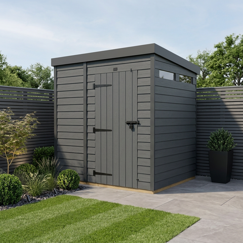 7x4 Composite Pent Security Shed