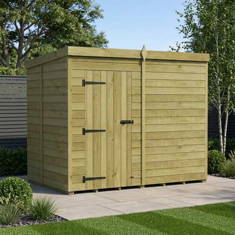 8 x 5 Pent Shed (Single Door, No Windows)