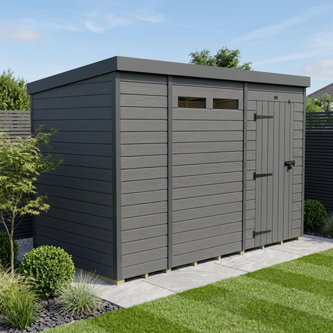 11x10 Composite Pent Security Shed