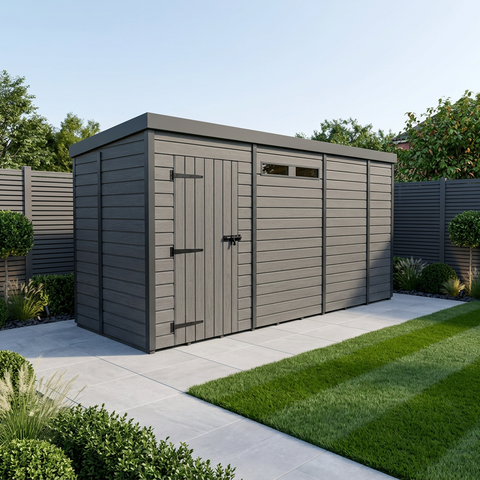 13x5 Composite Pent Security Shed