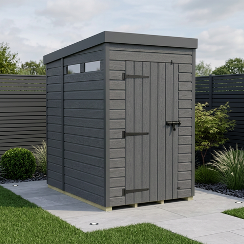 4x7 Composite Pent Security Shed