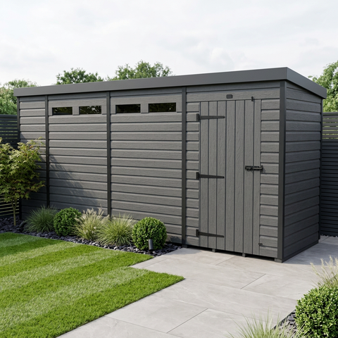 15x4 Composite Pent Security Shed