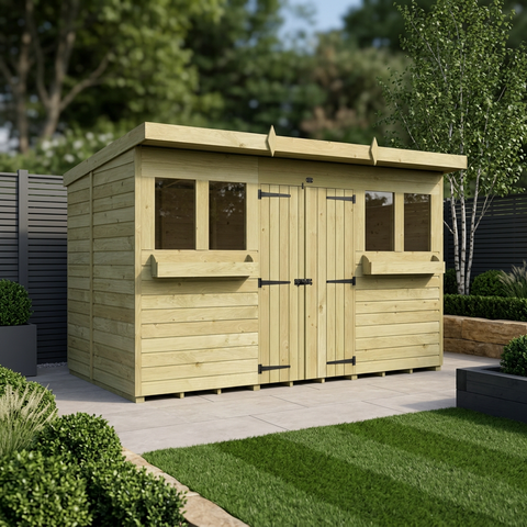 12 x 7 Summer Pent Shed