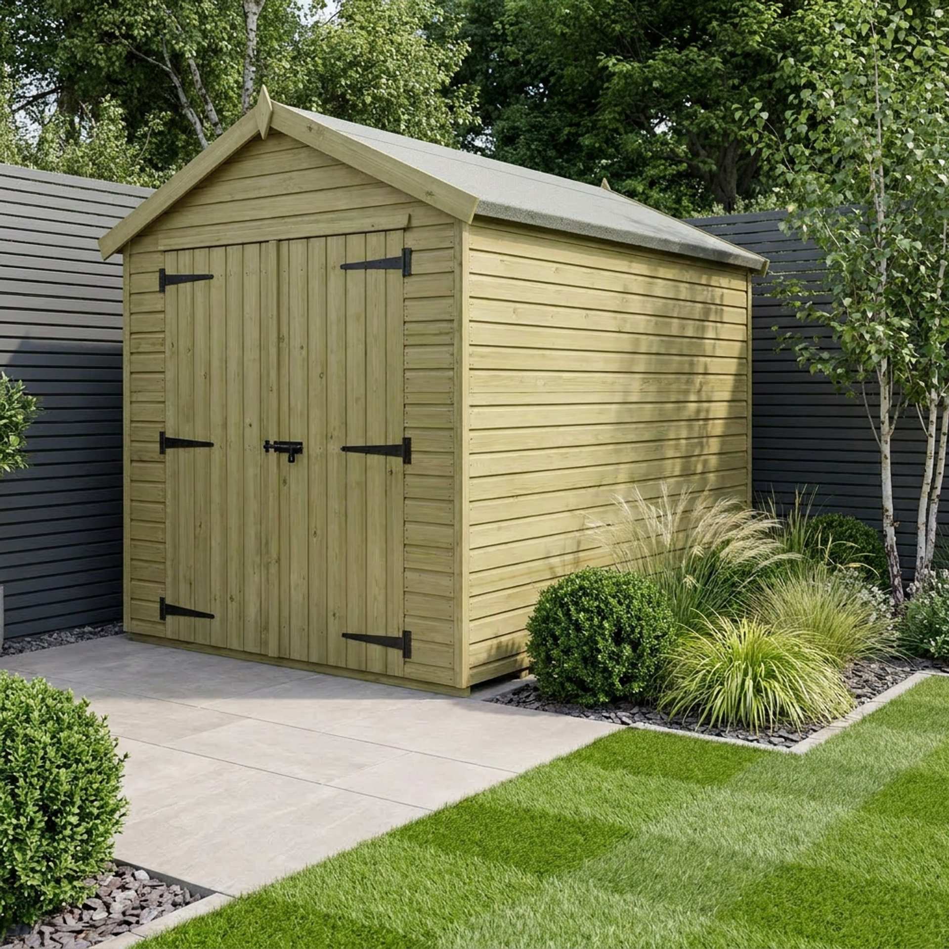 7 x 10 Apex Shed (Double Door, No Windows)