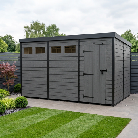 14x8 Composite Pent Security Shed