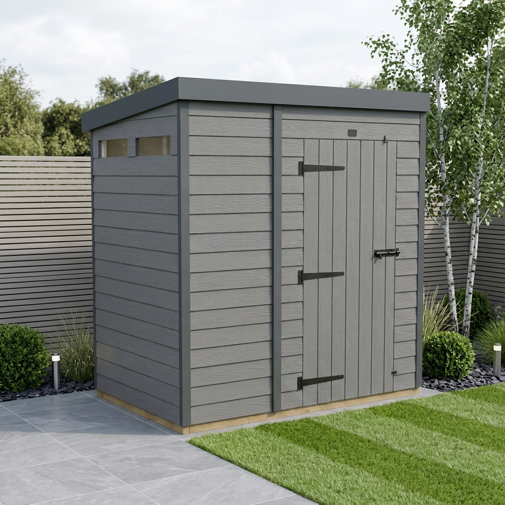 6x9 Composite Pent Security Shed