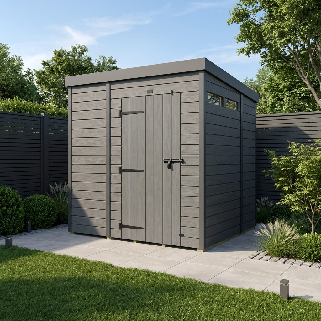 7x7 Composite Pent Security Shed