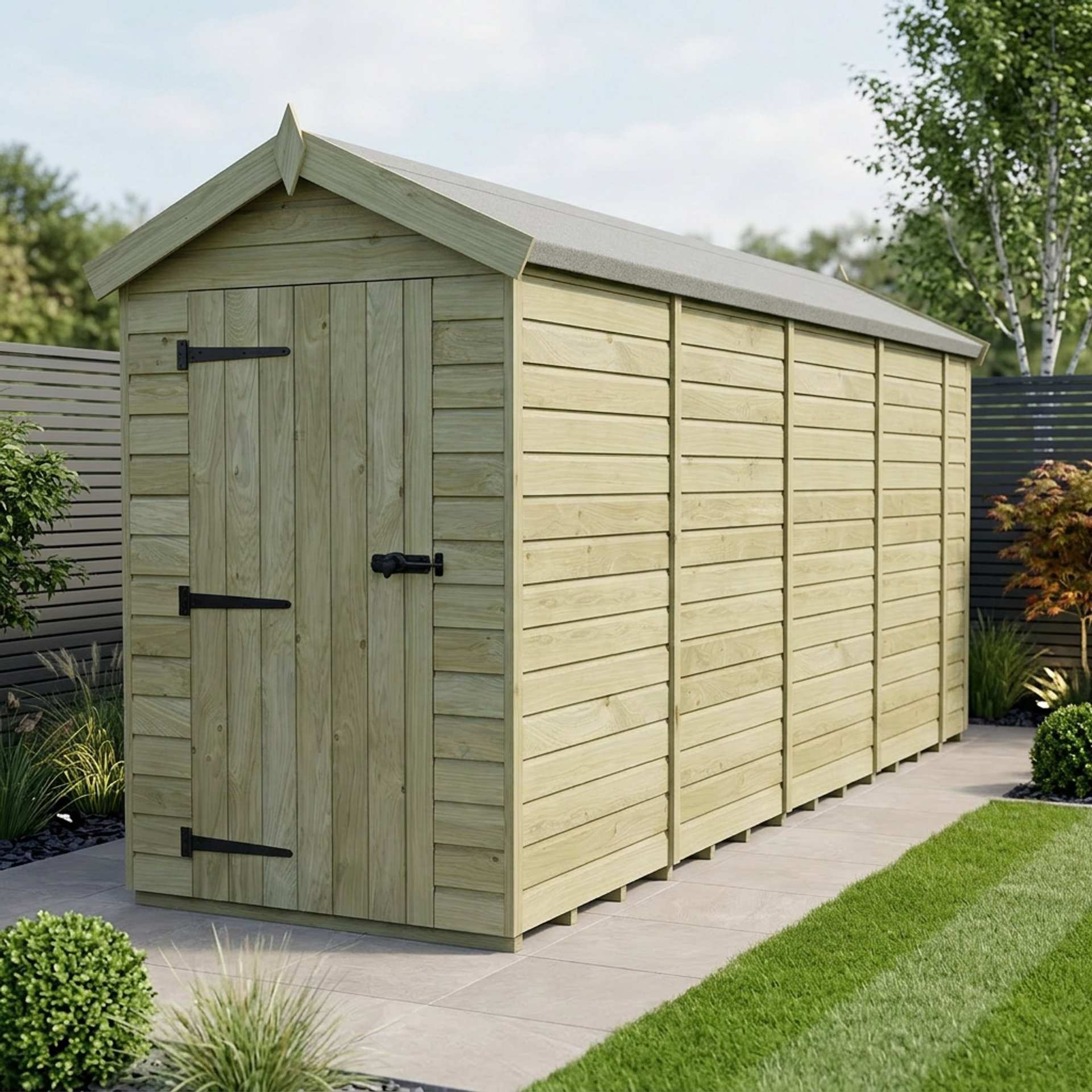 4 x 18 Apex Shed (Single Door, No Windows)