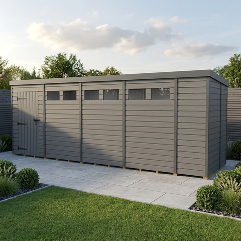 19x5 Composite Pent Security Shed