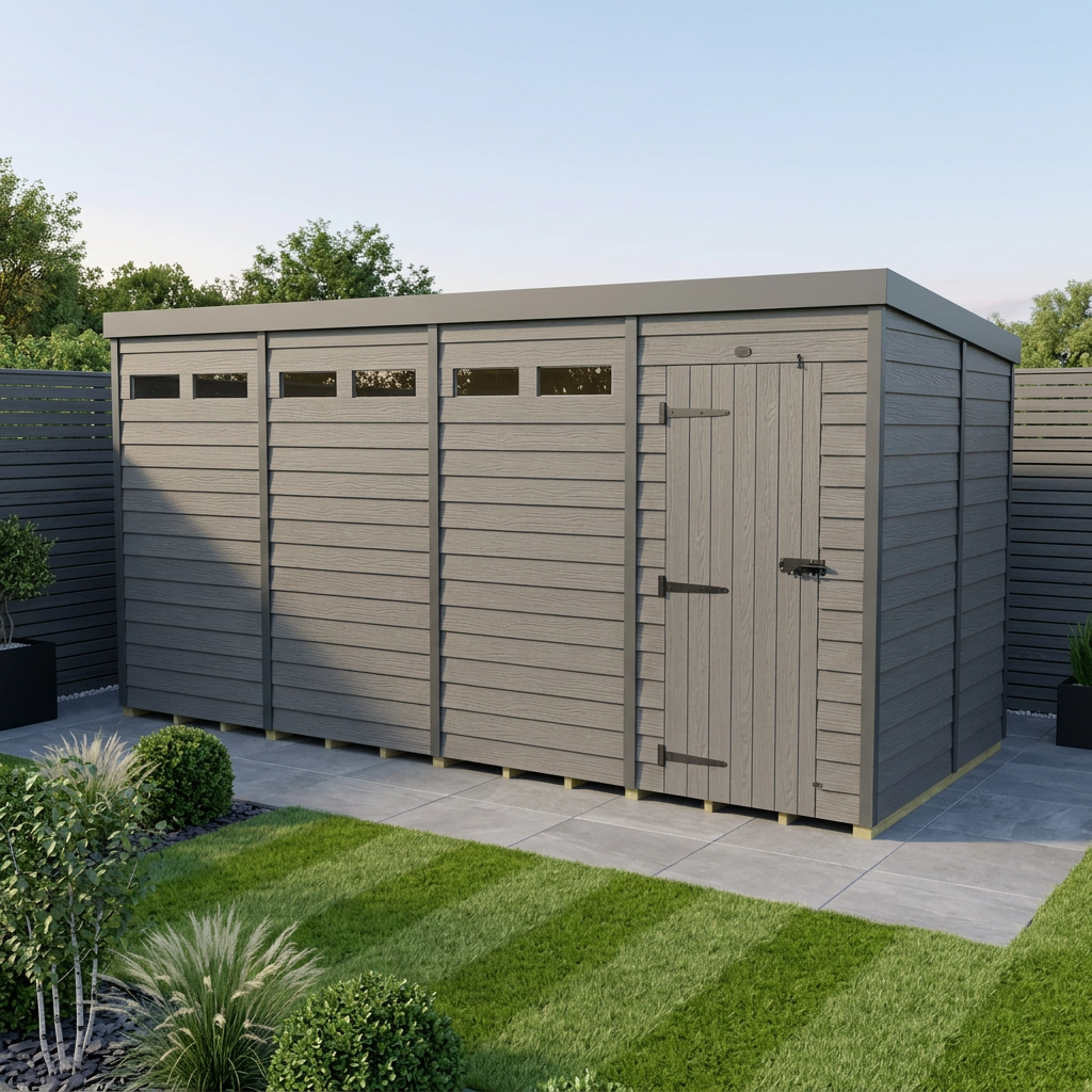 18x9 Composite Pent Security Shed