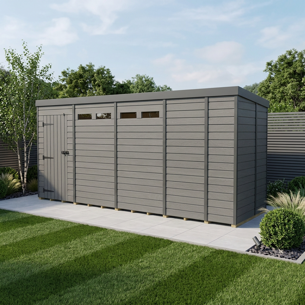 17x9 Composite Pent Security Shed