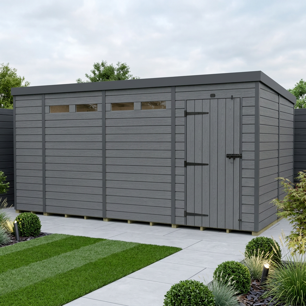 15x8 Composite Pent Security Shed