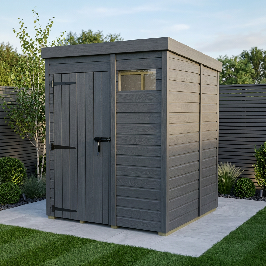 5x5 Composite Pent Security Shed