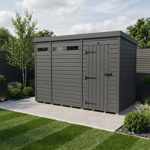 14x10 Composite Pent Security Shed