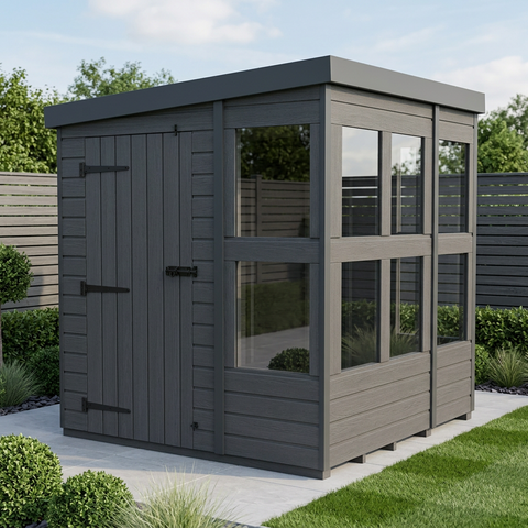 6x6 Composite Pent Potting Shed