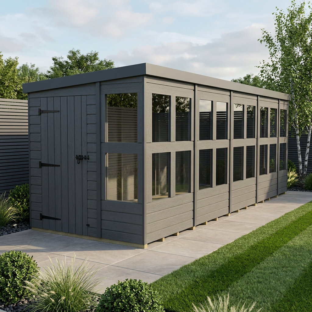 18x6 Composite Pent Potting Shed