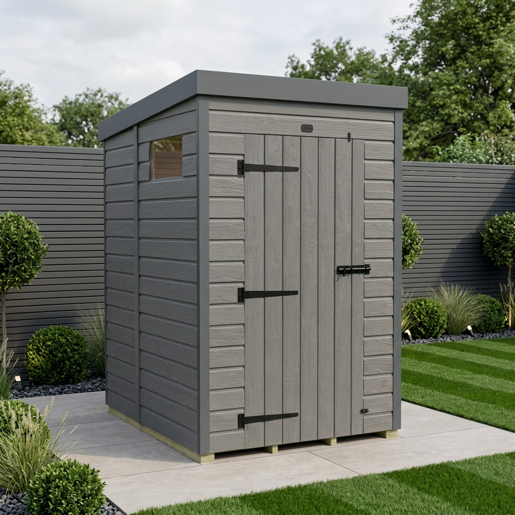 4x5 Composite Pent Security Shed