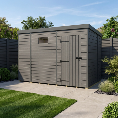 9x6 Composite Pent Security Shed